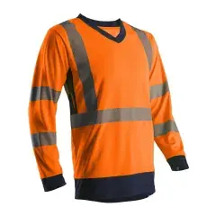T-shirt haute visibilité SOMO manches longues orange/marine taille L – COVERGUARD – 5SOM17R00L Retour Gratuit