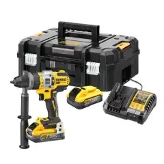 Haute Qualité Perceuse-visseuse à percussion 18V XR ADVANTAGE BRUSHLESS + 2 batteries 5Ah + chargeur + coffret T-STAK – DEWALT – DCD999H2T-QW
