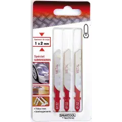 3 lames scie sauteuse type T pour métal carossier 1 à 2mm – SMARTOOL TECHNIC – 961322 Vente Flash