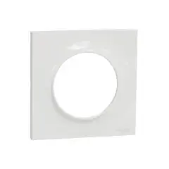 Meilleur Prix Plaque ODACE Styl blanche 1 poste - SCHNEIDER ELECTRIC - S520702