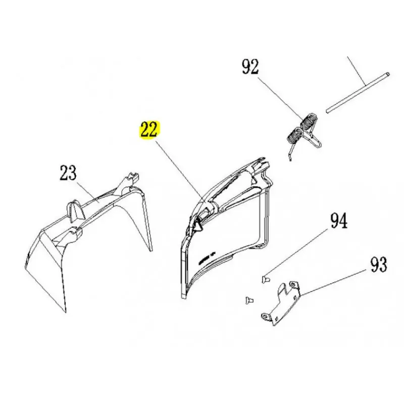 Couvercle deflecteur latérale CLT31106907020 Populaire
