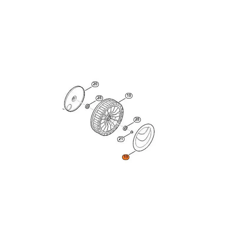 Enjoliveur de roue arrière pour tondeuse Stihl Achetez Aujourd&rsquo;hui