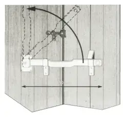 Vente Flash Barre volets fléaux 450mm blocage automatique – HERCULE – 4401