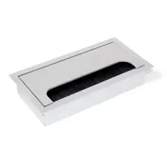 Promotion Saisonnière Passe câble rectangulaire Quadrum 159x80mm aluminium anodisé mat – EMUCA – 5010062