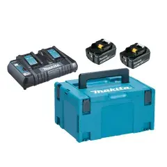 Pack énergie 18V de 2 batteries BL1850B 5Ah en coffret MAKPAC – MAKITA – 197629-2 Vente Directe