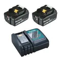 Pack énergie 18V LXT Li-Ion (2 batteries BL1850B 5Ah + chargeur DC18RC) 12V – MAKITA – 197570-9 Prix Bas