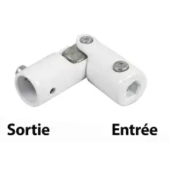 Achat Immédiat Genouillère pour volet roulant blanc diamètre 12mm – TORBEL – 877900