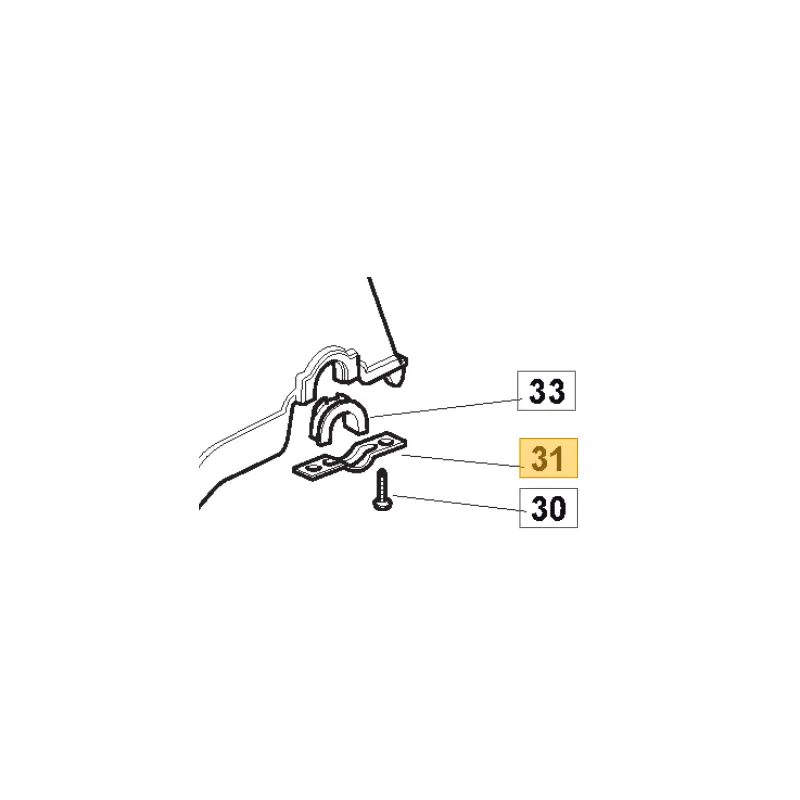Patte de fixation d‘essieu arrière GGP 3225451470 Marque