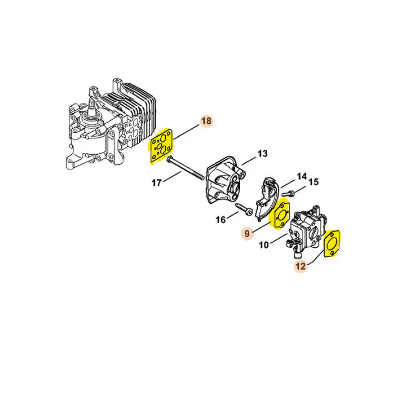Jeu de joint carburation taille haie Stihl HS45 2-MIX Livraison Express