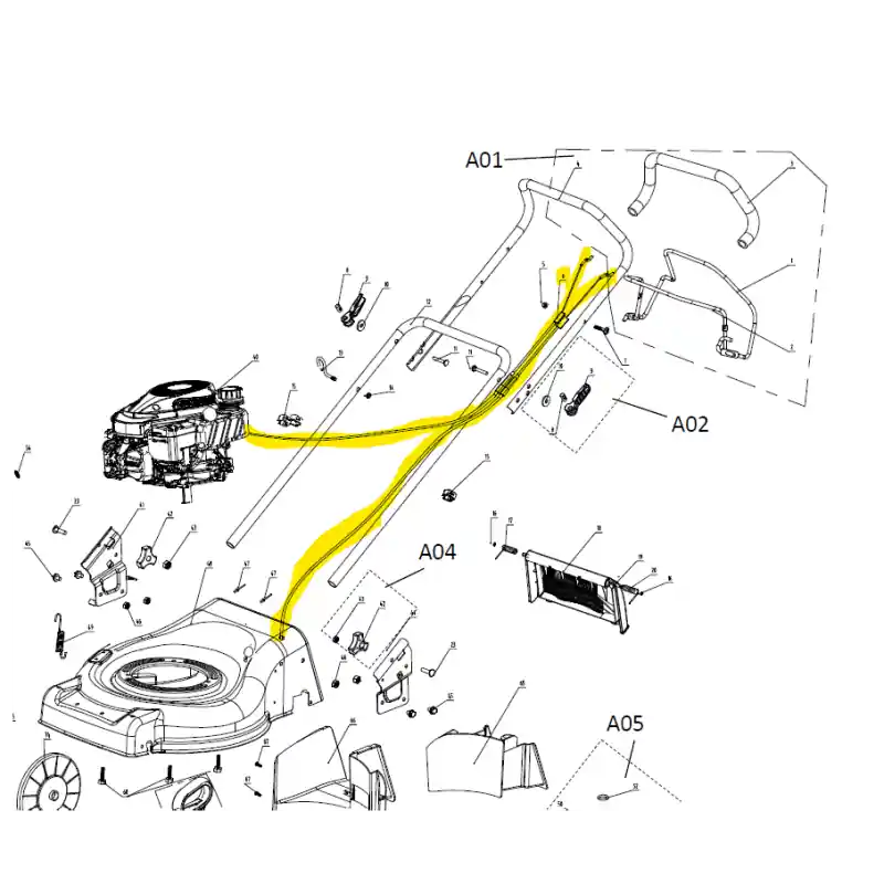 Pas Cher Cable de traction et frein moteur tondeuse PPLMP144SP46ES-2
