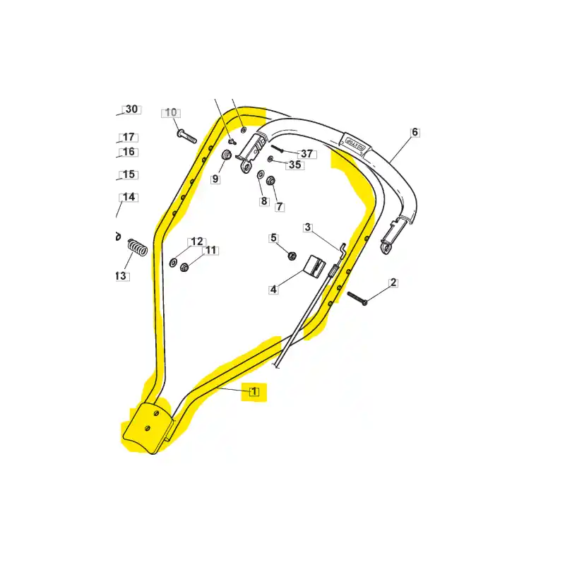 Guidon supérieur GGP 381006367/2 pour tondeuse à gazon Petit Prix