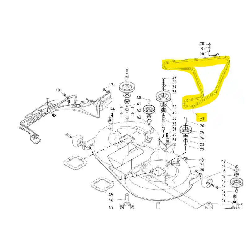 Top Vente Courroie de coupe autoportée Topsun 102 cm 20084305