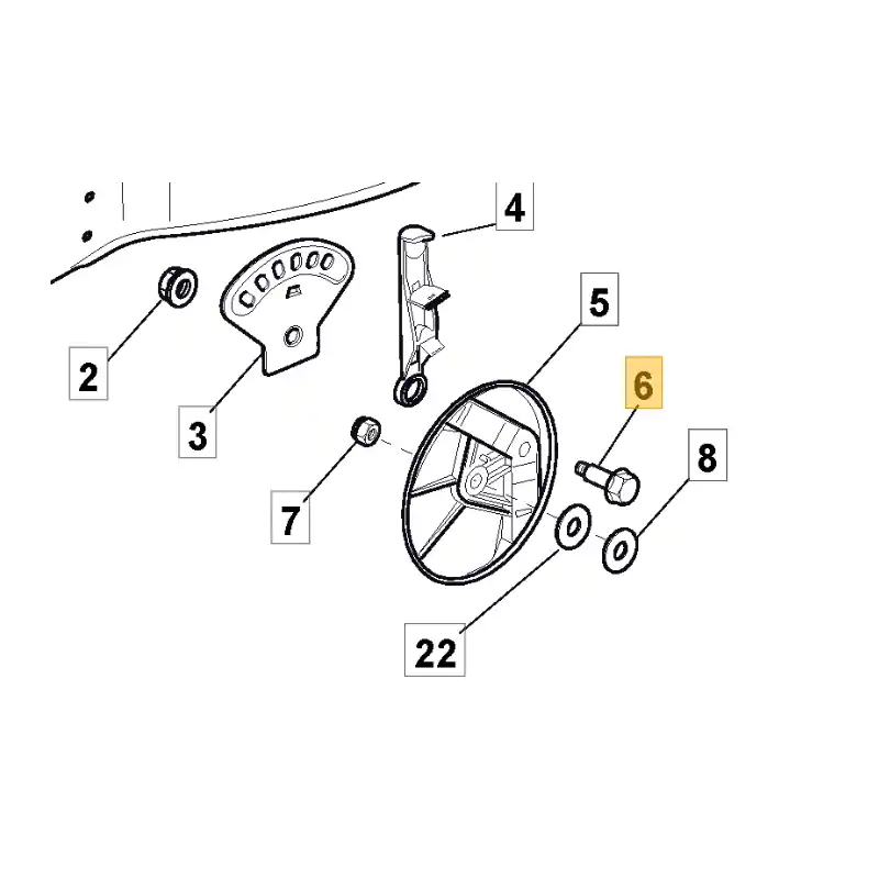 Populaire Axe de fixation de roue 122524324/0 – Pièce origine Castelgarden/GGP