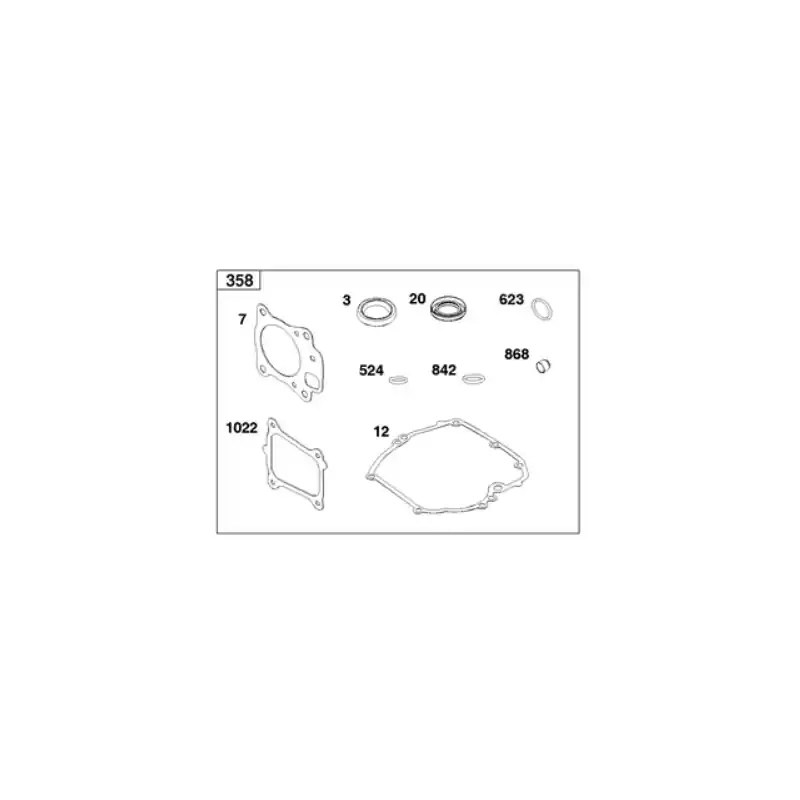 Jeu de joints moteur 597320 – Pièce origine Briggs & Stratton Acheter Direct