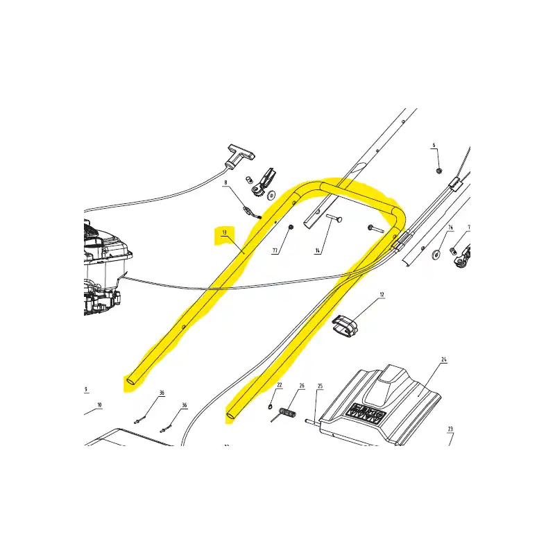 Guidon inférieur 1250999002 tondeuse Yard Force – Produi d‘origine Bon Plan