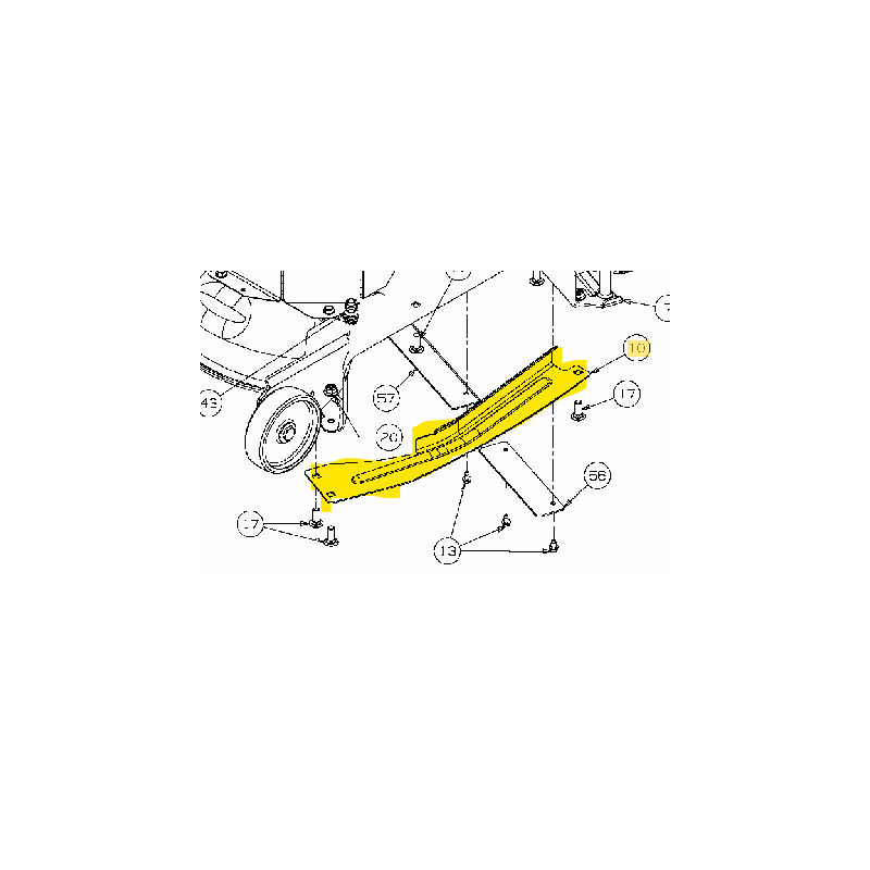 Protection plateau MTD 703-3511B637 – Pièce origine tondeuse Quantité Limitée